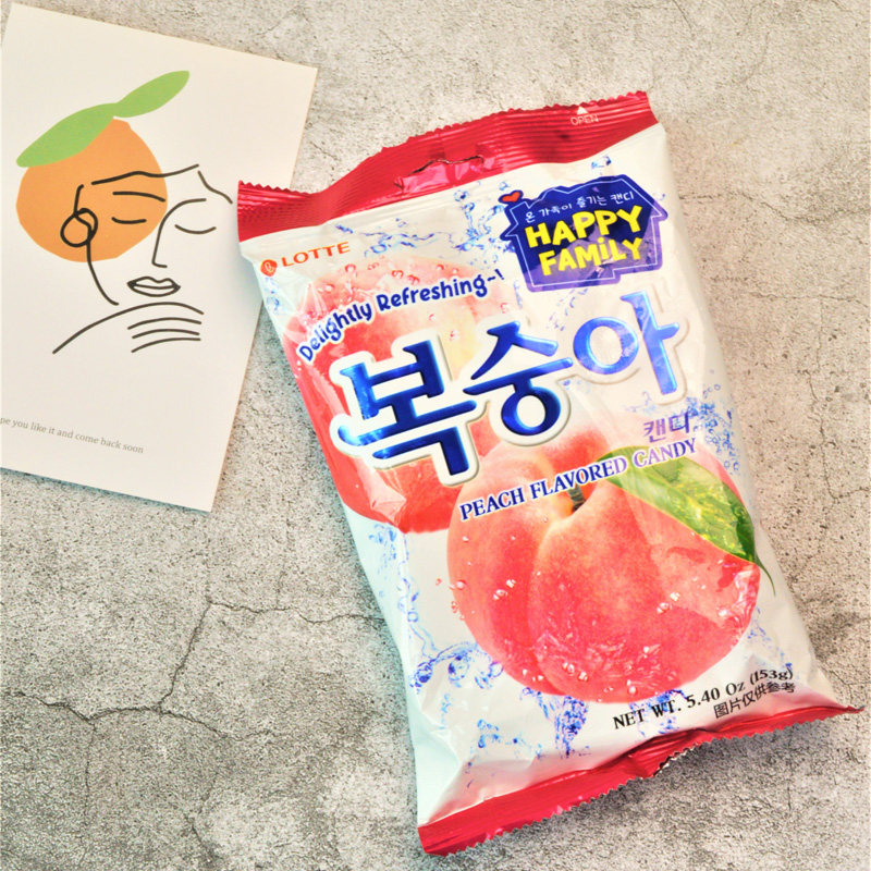 韩国进口乐天水蜜桃味糖果水果味糖喜糖办公室休闲零食品