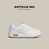 男女款 高瀚宇同款 厚底面包鞋 增高小白鞋 ARTICLE NO.黑拼白汉堡鞋