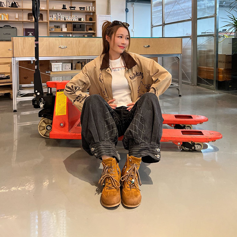 复古棕色运动靴拳击靴短靴