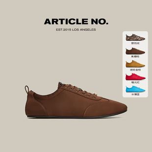 ARTICLE 芭蕾舞单鞋 NO.焦糖棕复古薄底鞋 休闲鞋 德训时尚 25新品