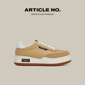 ARTICLE 增高厚底 冲孔透气小白鞋 NO.051X卡其米褐美式 板鞋