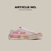情侣款 新年系列ARTICLE 新品 粉色低帮单鞋 NO.美式 复古脏脏帆布鞋