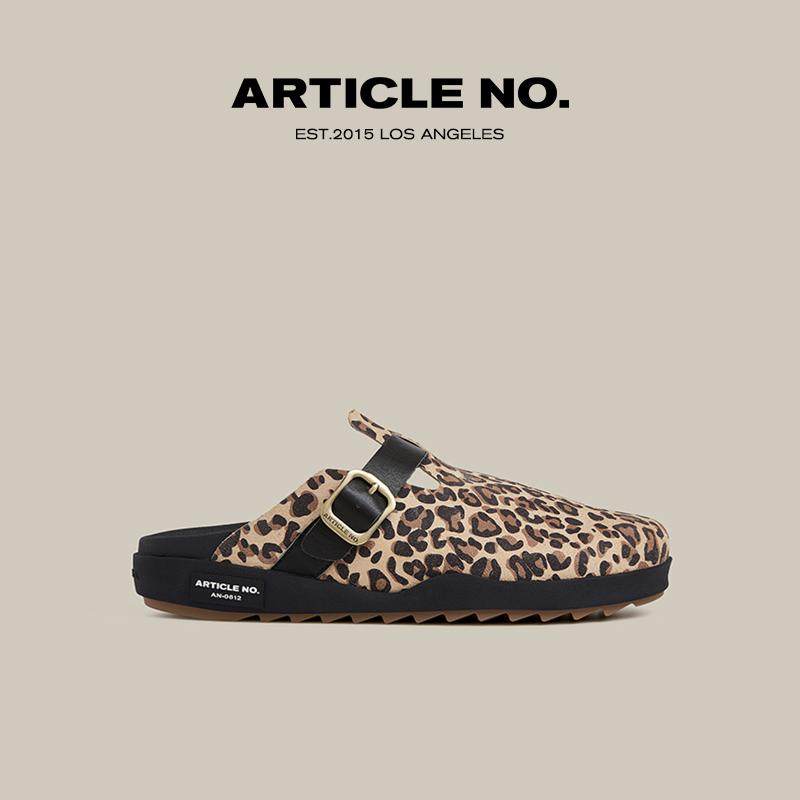 ARTICLE NO.厚底勃肯拖鞋包头半拖鞋新款软底豹纹印花博肯鞋