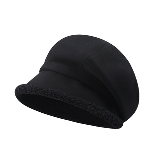 韩版加绒加厚渔夫帽子女三合一大头围显脸小八角帽冬季保暖贝雷帽