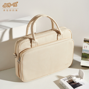 笔记本电脑包手提女士高级感14寸单肩大容量适用苹果联想MateBookpro13华为小新pro15.6英寸通勤托特包收纳包