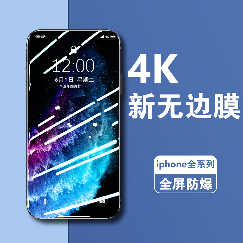 适用于苹果15钢化膜iPhone13手机钢化14防窥膜ProMax全屏高清11无边膜13pro防指纹Mini贴膜6覆盖窥视膜xr隐私-封面