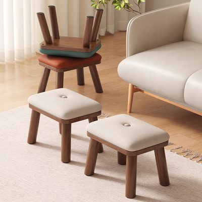 小凳子家用实木矮凳结实耐用客厅坐凳沙发凳软包垫脚椅板凳换鞋凳