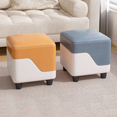 小凳子家用矮凳网红小板凳客厅儿童坐凳创意结实耐用拼色换鞋 方凳