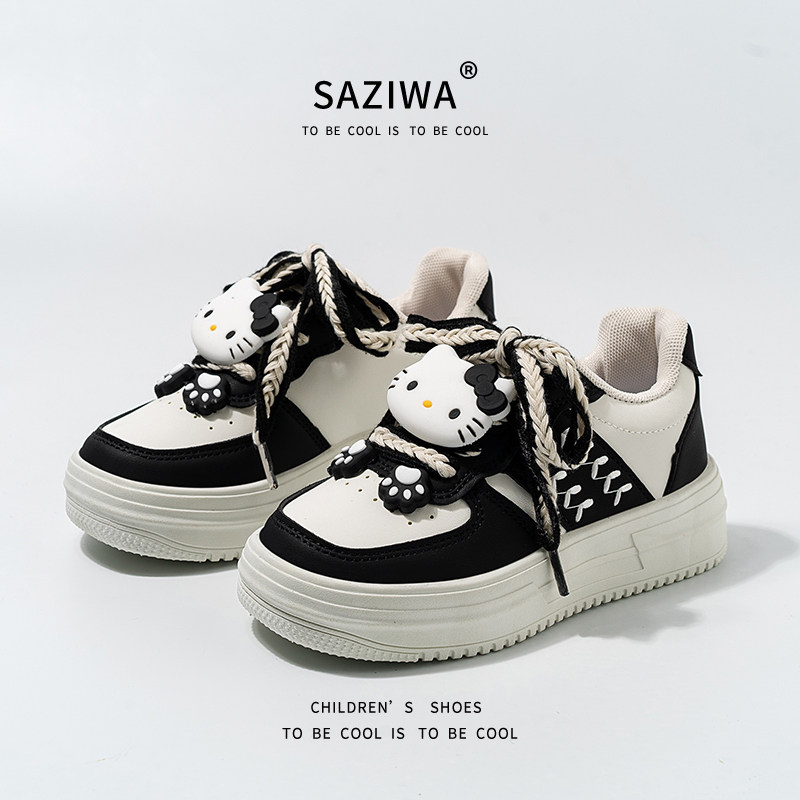 板鞋女童2026新款春季凯蒂猫儿童鞋子厚底运动鞋中学生百搭休闲鞋