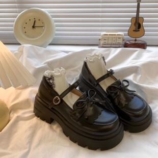 时尚复古女童小皮鞋2026年春秋新款小个子日系JK单鞋圆头玛丽珍鞋