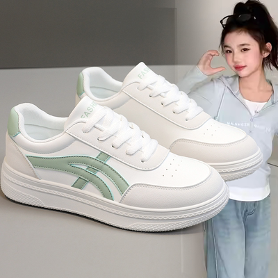 女款时尚简约2026春秋新款软底板鞋中大童女孩日常百搭运动休闲鞋