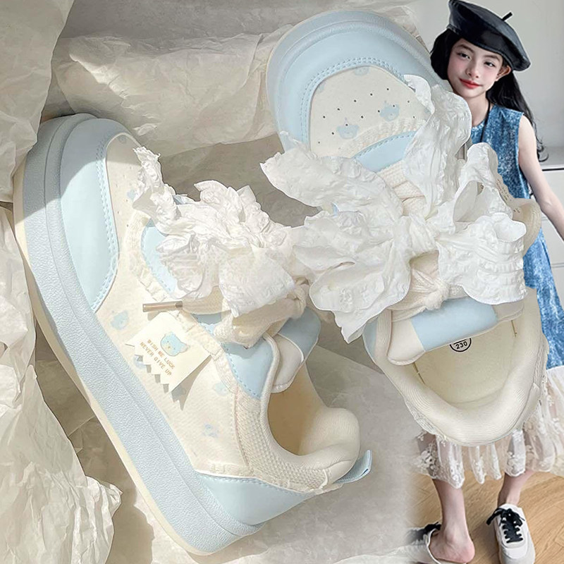 儿童中大童板鞋休闲鞋运动鞋系带蝴蝶结软底软面网面轻薄透气潮流,童鞋/婴儿鞋/亲子鞋,运动鞋,淘宝优惠券,粉丝福利购,淘宝优惠卷