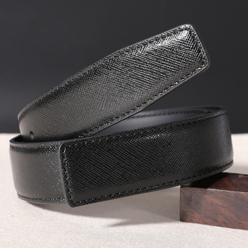 9cm皮带条不带头真皮腰带男十字纹适配cartier卡地亚皮带替换带