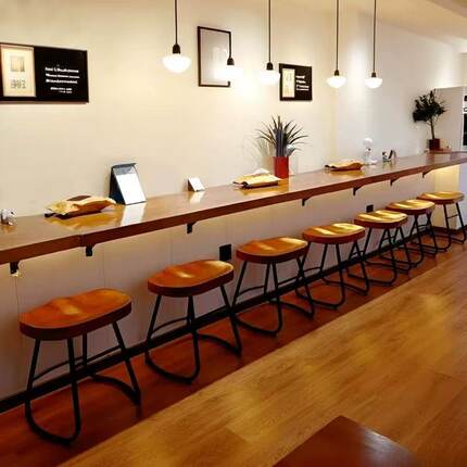 实木墙上壁挂餐饮吧台桌悬空简约长条电脑桌小户型飘窗延长书桌