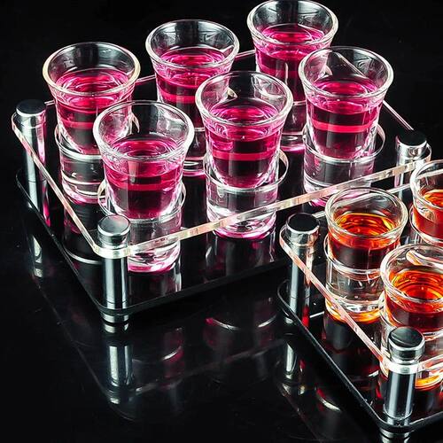 Wine Rack 6/12/24 Holes Transparent Round Shot Glass Holder