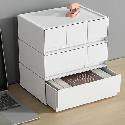 Multi-Layer Stackable Desktop Drawer Home Student Stationery