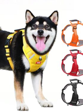 Dog Chest Harness Four Seasons Walking Reflective Handle No-