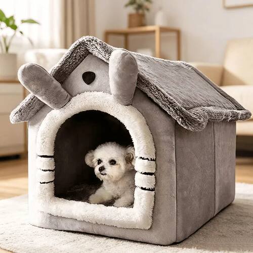 Indoor Warm Soft Pet House Bed Tent & Kennel for Dogs and Ca
