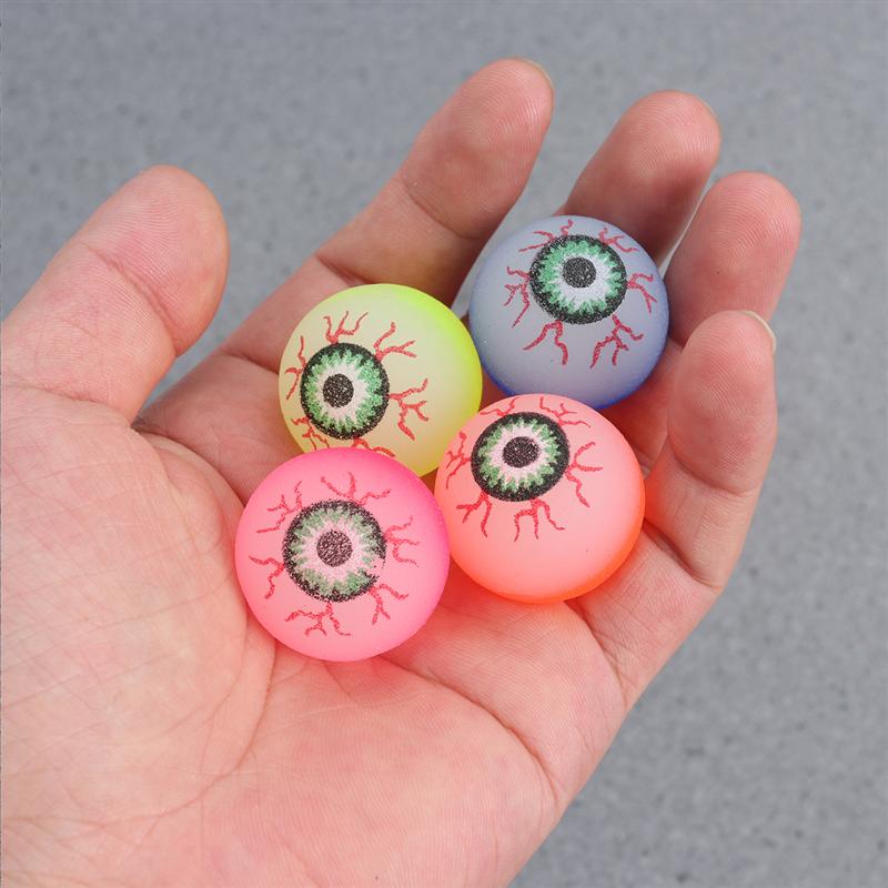 24pcs Bouncing Balls Halloween Eyeball Toys Bouncy Ball game