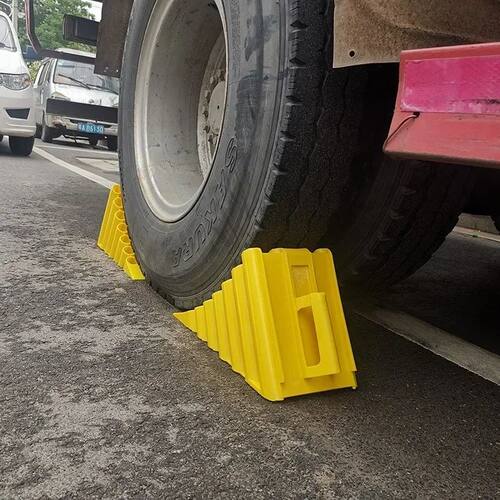 Portable Wheel Chock with Handles Vehicle Truck Tire Stop Bl