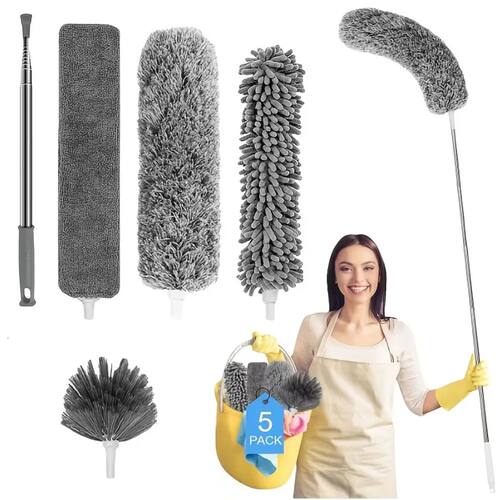 Microfiber Duster Kit with Extension Pole Retractable for Ce