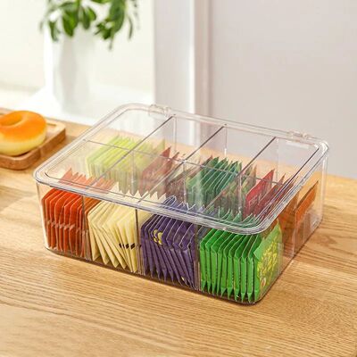 Tea Bag Storage Box Office Multifunctional Storage Box with