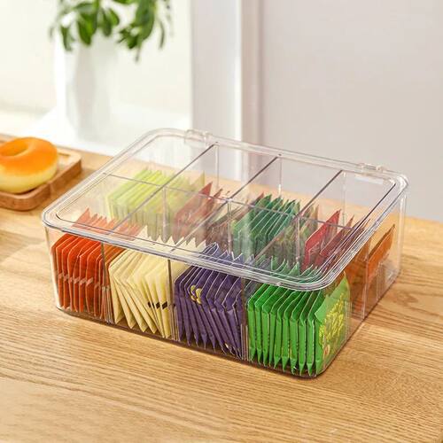 Tea Bag Storage Box Office Multifunctional Storage Box with