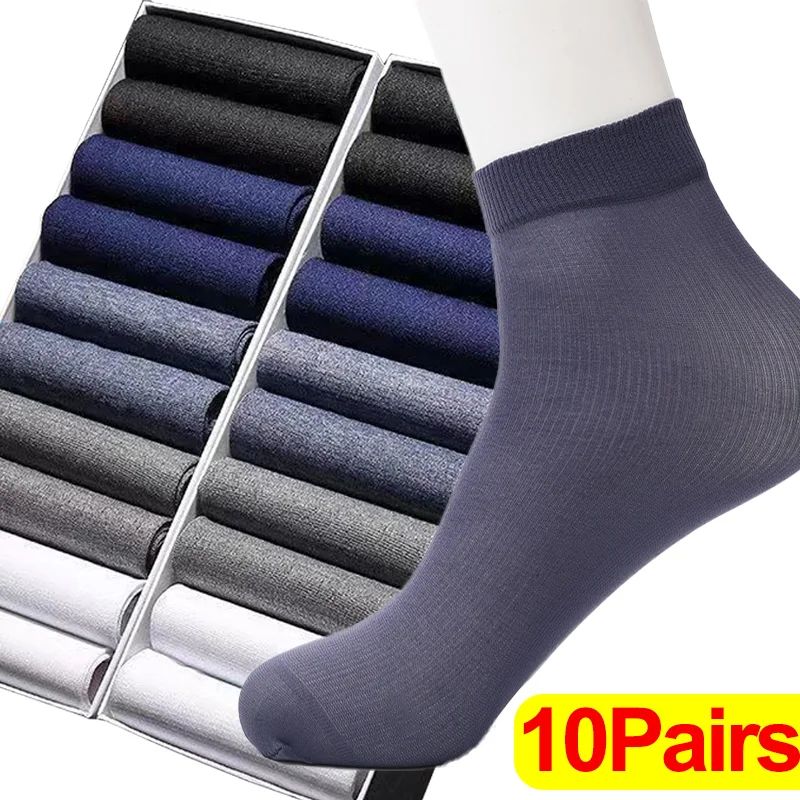 1Pairs Breathable Socks for Men Summer Ultra-thin Stripe Ic