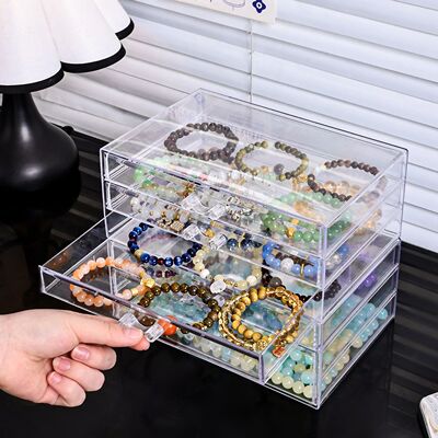 1pc Desktop Transparent Stackable Acrylic Bead Storage Box D
