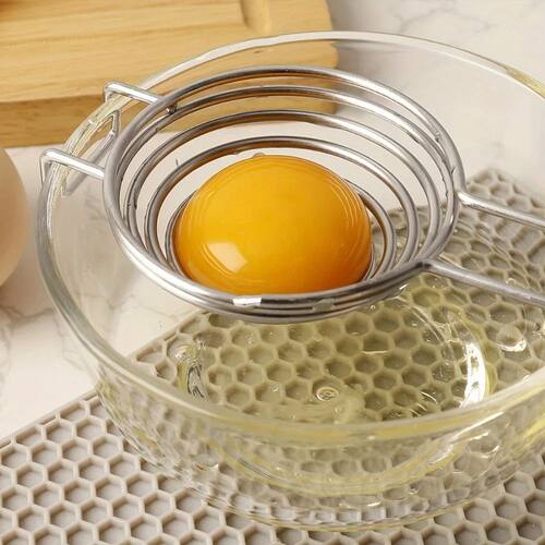 Stainless Steel Egg Yolk Separator, Extended Handle Egg Whit