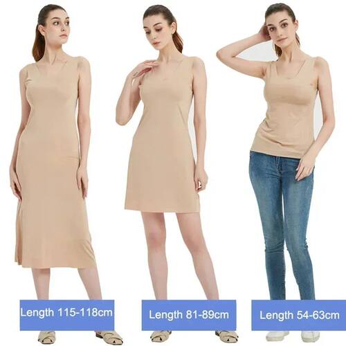 Plus Size Full Slips Dresses For Women Thin Seamless Ice Sil