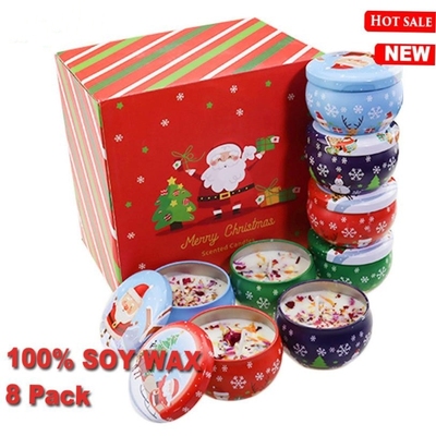 Christmas Scented candles Set 100% Soy wax Christmas gifts