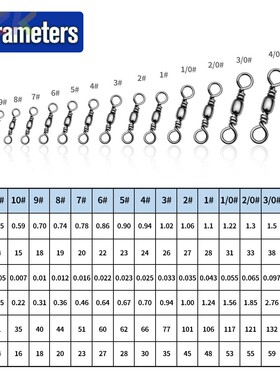 樽型转环八字扣 路亚饵连接器 B型八字环别针8字环连接环钓鱼配m7