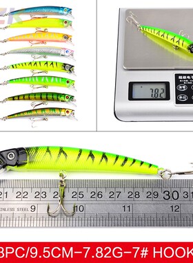 43个路亚鱼饵套装软饵硬饵混装翘嘴鲈鱼通吃混装DWMI006m9