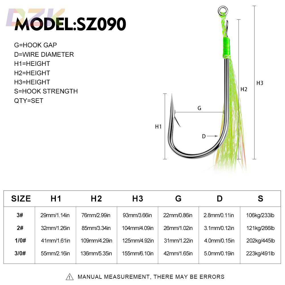 绑毛钩铁板单钩绑亮丝 海钓船钓慢摇铁板 路亚饵绑毛鱼钩渔具配m3