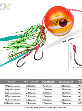 海钓炎月铁板 胡须佬鱿鱼铅鱼带双钩 夜光铁板路亚假饵钓红章铅m4