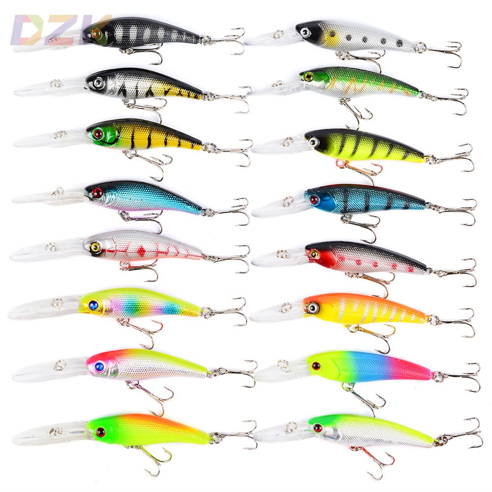 16PC鱼饵套装混合米诺路亚饵假饵套装DWMI020m8