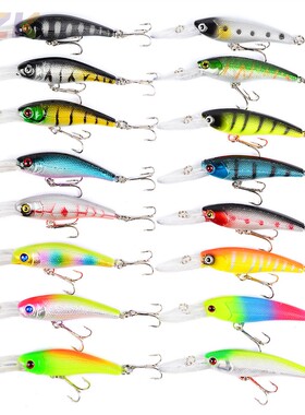 16PC鱼饵套装混合米诺路亚饵假饵套装DWMI020m8