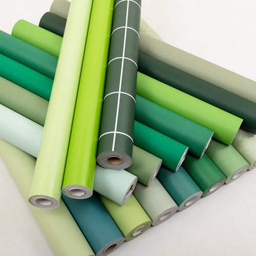 绿色贴纸墨绿色墙纸自粘122防水