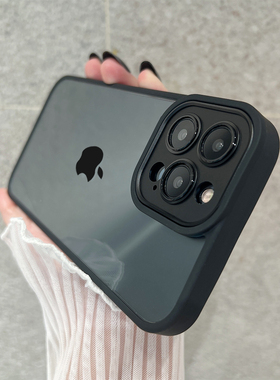 黑色新款透明适用苹果14promax手机壳iphone14pro全包镜头13防摔12高级感plus网红爆款pm男的硅胶11保护套潮p