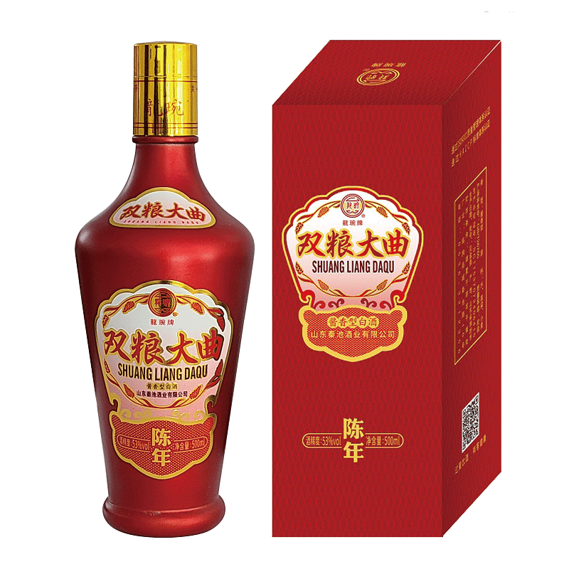 秦池双粮大曲陈年53度500ml*1瓶酱香型高度白酒山东节日礼品