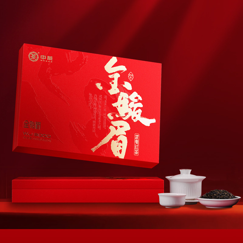 中茶武夷山金骏眉红茶叶礼盒送礼 年货伴手礼品 WJ3000礼盒100g