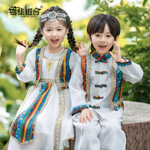 男童汉服秋季异域风情民族服装儿童唐装中国风西域古装女童连衣裙