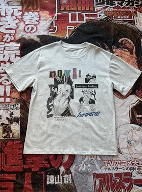 KAI SHOP原创设计排球少年noya浅灰色250g透气印花短袖