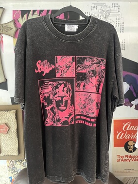 【懒人福音】原创KAICHUJIN飙马野郎jojo水洗黑短袖纯棉软糯爽滑