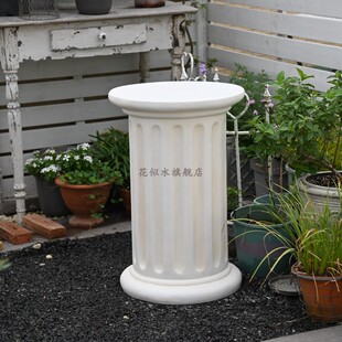 欧式罗马柱花盆底座创意花园阳台装饰露台户外摆件庭院布置花架