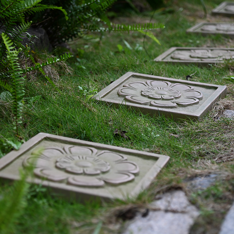 庭院踏步铺路草坪户外花园垫脚踏石板园林露台汀步石防滑仿石地砖