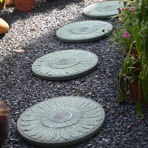 花园汀步石太阳花浮雕花园铺路石