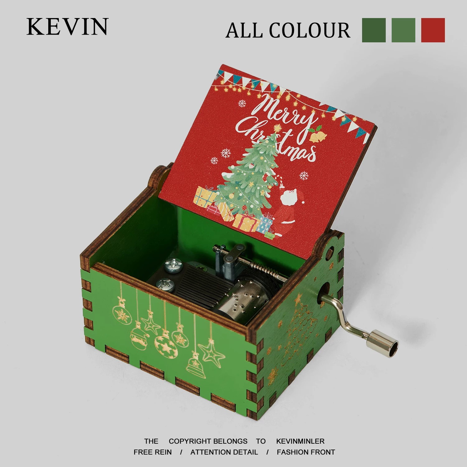 Kevin家!“无聊送TA一个手摇八音盒玩”创意音乐盒摆件圣诞节礼物