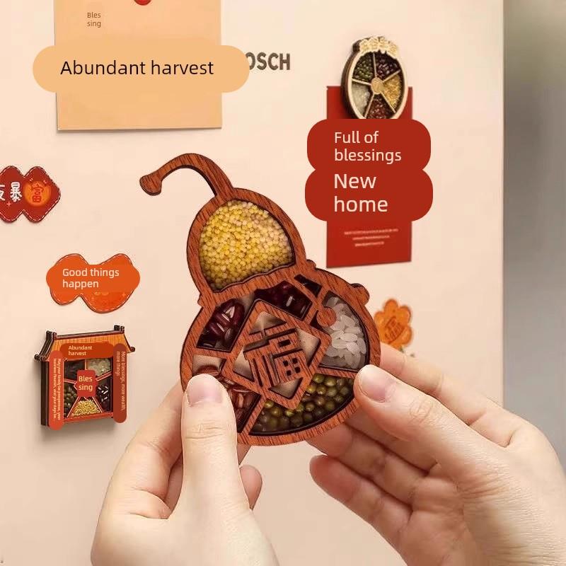 五谷丰登创意木质冰箱贴